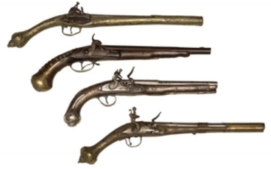 Three Middle Eastern Style, and one Balkan Pistols