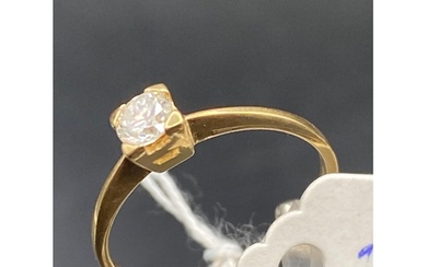 1/4 carat single stone diamond ring 9ct Size N