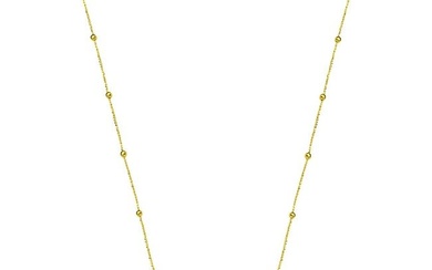 14K Yellow Gold Bead Ball Chain Necklace