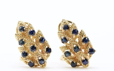 14KY Gold Sapphire Earrings