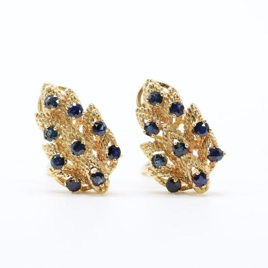 14KY Gold Sapphire Earrings