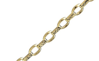 14k Gold Diamond-Cut Fancy Link