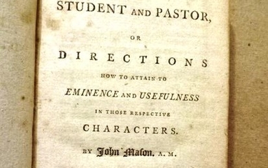 1794 The Student and the Pastor or Directions How to