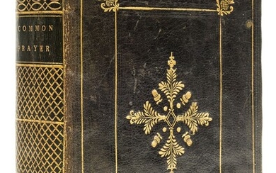 17th century binding.- The Booke of Common Prayer, black letter, wood-engraved title, Calendar printed in...