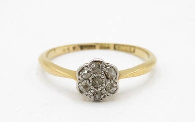18ct gold & platinum early 20th century diamond daisy cluste...
