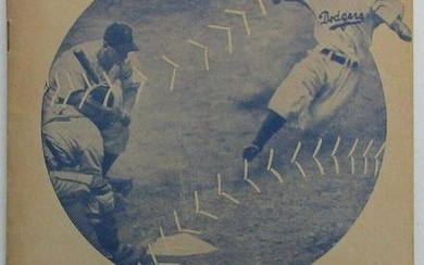 1947 Brooklyn Dodgers vs. Red Sox Baseball Game Program Jackie Robinson 176135