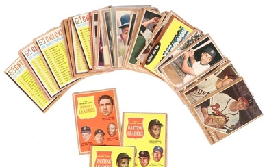1962 Topps Baseball Cards with Stars, Hall of Fame Players, and Checklists