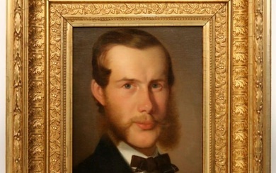 19th C. J. Meinard Oil Painting on Canvas