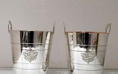 19th Century Antique Victorian Silverplated Pair Wine