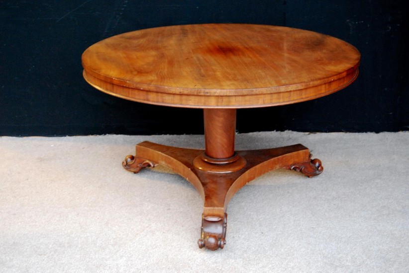 19th century mahogany pedestal table, the circular top over ...