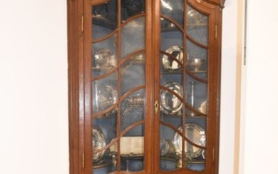 19th century oak corner window (Ht.290 x 140...