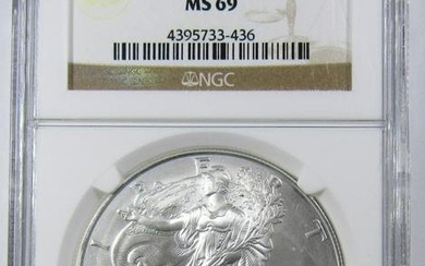 2000 AMERICAN SILVER EAGLE NGC MS-69
