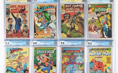 Lot of 14: Graded Mostly Contemporary Comic Books.