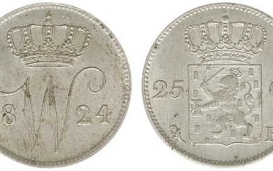 25 Cent 1824 B (Sch. 295) - XF/UNC