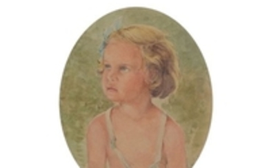 Franz von Schruteck, 1800-1861, girl portrait,watercolor, signed,...