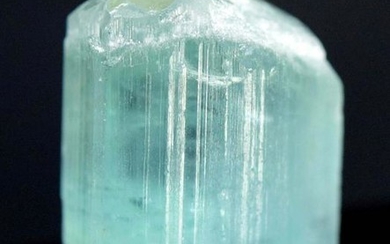25.85 Carats Diamond Cut Terminated Sea-Foam Blue Color