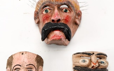 (3) Mexican Folk Art Masks
