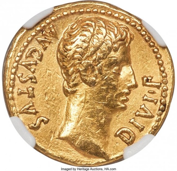 30038: Augustus (27 BC-AD 14). AV aureus (20mm, 7.85 gm