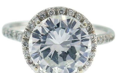 3.01 Carat Diamond G SI1 GIA White Gold Ring
