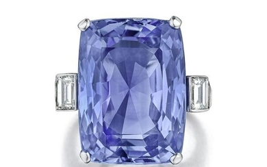 30.64-Carat Sapphire and Diamond Ring