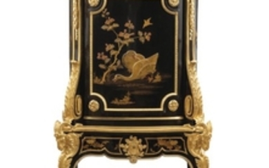 Alfred Beurdeley (1847 - 1919) A French gilt-bronze mounted ebony and Japanese lacquer Cabinet à quatre faces, Paris, circa 1870