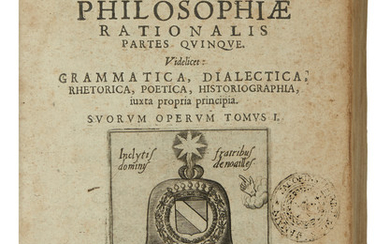 CAMPANELLA, TOMMASO. Philosophiæ rationalis partes quinque. Woodcut diagrams in text. [10], 152; [2],...