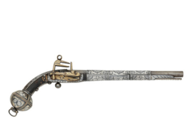 A Caucasian 32-Bore Miquelet-Lock pistol, Late 19th Century