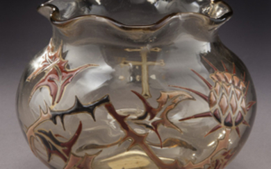 Galle enameled glass vase
