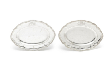 A pair of George II small dishes / stands