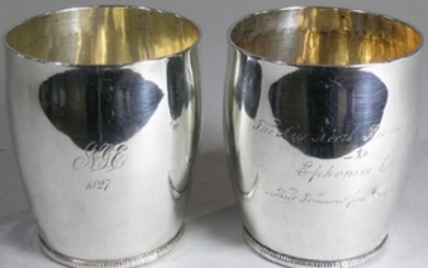 A Pair of Historically Important Nathan Hobbs Silver