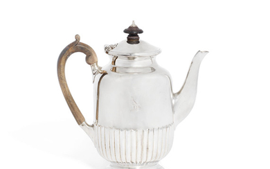 A Victorian silver coffee pot