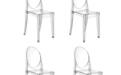 (4 Pc) Set Of Kartell "Victoria Ghost" Chairs