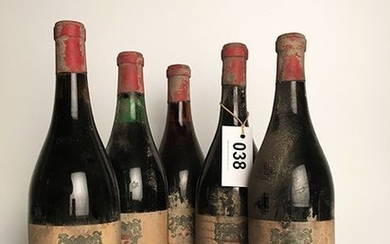 5 bottles 1966 Châteauneuf-du-Pape, Negociant J.P. Brotte -...
