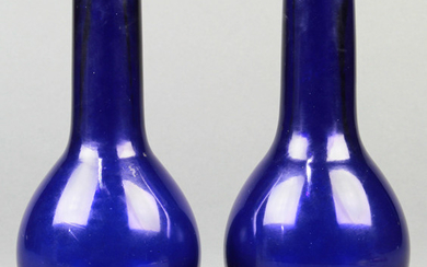 Chinese Blue Peking Glass Vases