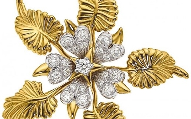 55038: Diamond, Platinum, Gold Clip-Brooch, Schlumberge