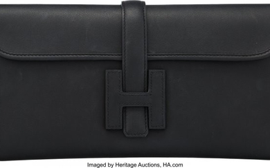 58038: Hermès 29cm Black Swift Leather Jige Elan