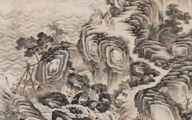 YU THE GREAT TAMES THE FLOOD, Attributed to Xie Sui