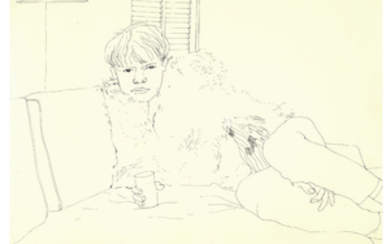 David Hockney (b. 1937), George in a Fur Coat
