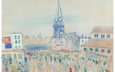 69038: Jean Dufy (French, 1888-1964) Honfleur, Place Sa