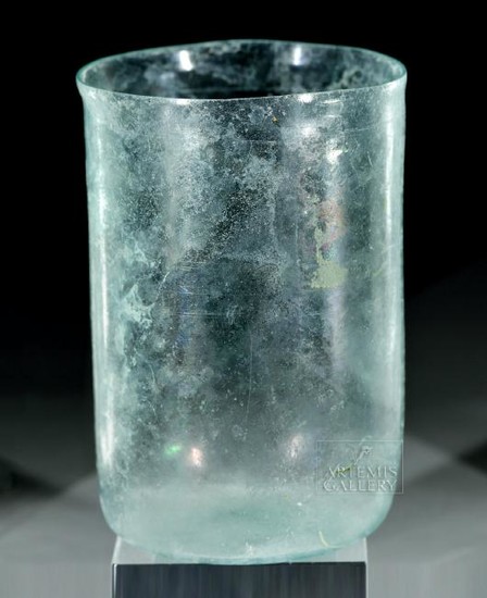 Roman Glass Cup - Light Blue Color