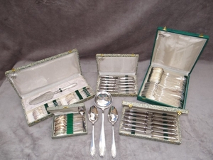 76 PC. LOT OF FRENCH ESTATE HEAVY SILVER PLATED FLATWARE