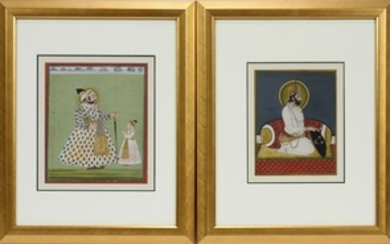 INDIAN MUGHAL GOUACHE PAINTINGS ON PAPER, 2