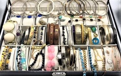 [87] Assorted Costume Jewelry Bracelets, Bangles
