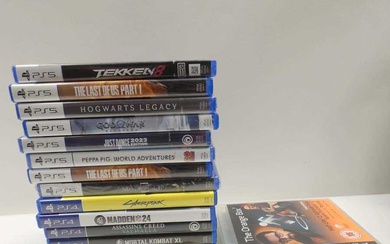 8x PS5 games, 6x PS4 games (Cyberpunk missing data disc),...