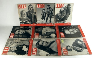 9 LIFE MAGAZINES 1946 - 1948