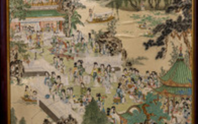 Chinese Framed Painting, Hundreds of Beauties