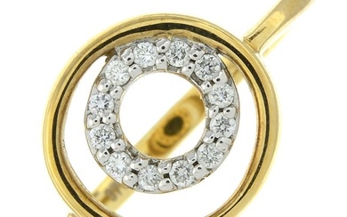 9ct gold diamond circle ring