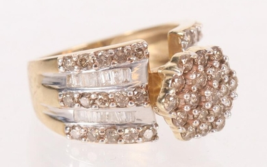 A 10k Gold and Diamond Ring