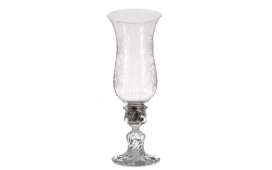 A BACCARAT GLASS STORM LAMP