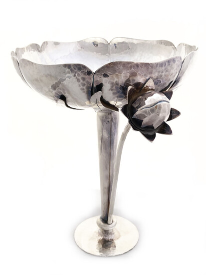 A Beautiful work of art Silver Bowl Standing on...